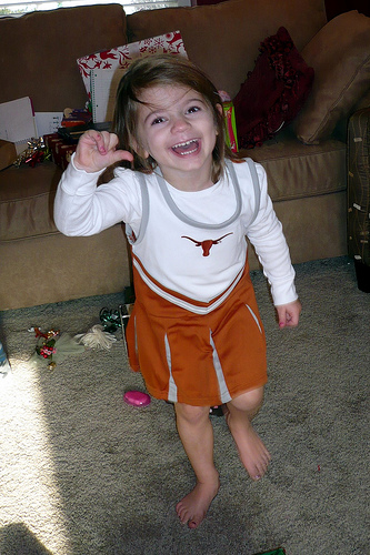 Alana as a Texas Cheerleader