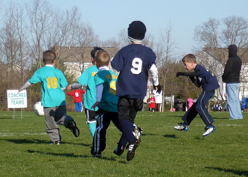 Carson at an early season soccer game