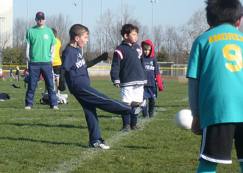 Carson at an early season soccer game