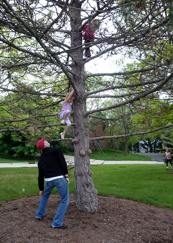 Two Girls Go Up a Tree