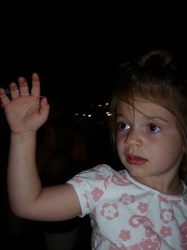 Alana waves at Charlie Robison (he didn't wave back)