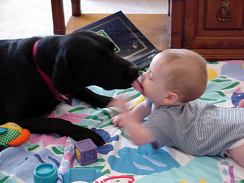 Elwyn gives a young Benton a kiss