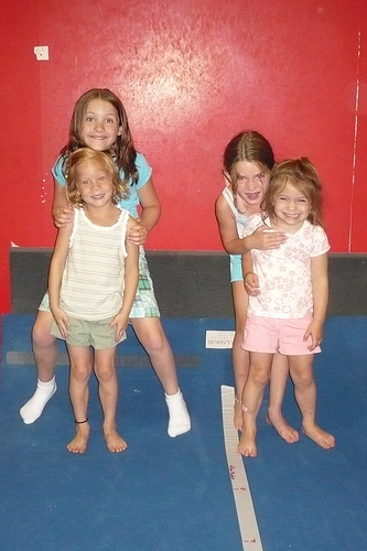 The Girls from the 'hood pose for a picture at Alana's fourth birthday party