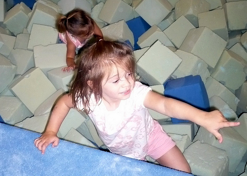 Alana in the "pit" at her birthday party