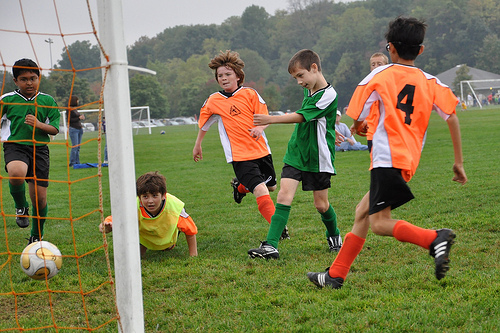 Benton scores the first goal of the game