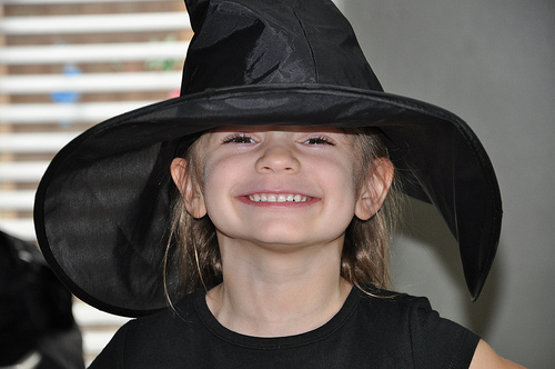 Alana with a witch hat