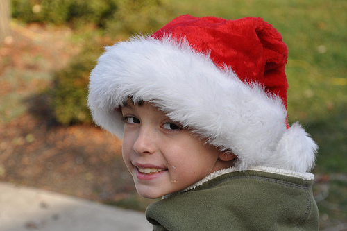 Carson in His Santa Hat