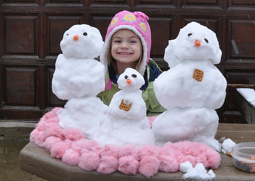 Alana and Her Snowpeople