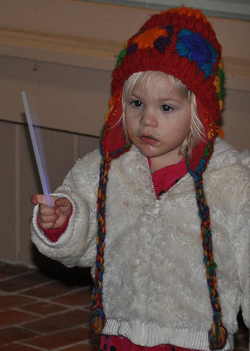 Sadie and a lightstick