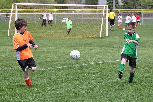 Benton chases down a ball