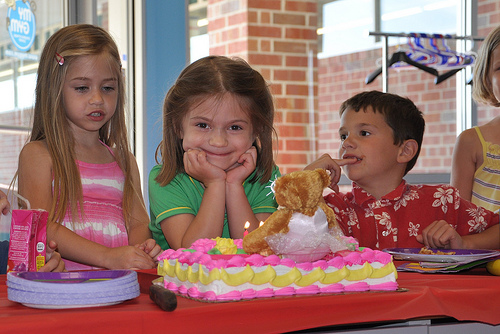 The Birthday Girl and Her Cake