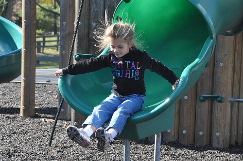 On the slide