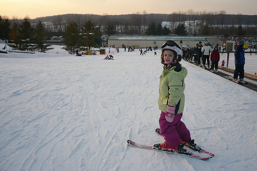 Alana Ready to Head Down Bunny Hill