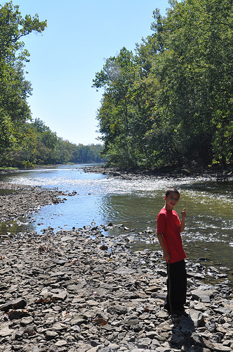 Exploring the Scioto River with Carson