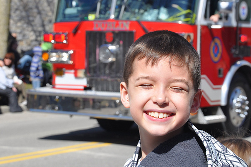 Carson at the St. Patrick's Day Parade