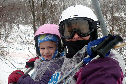 Julie and Alana in the lift