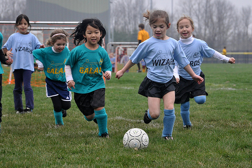 Alana goes after the ball