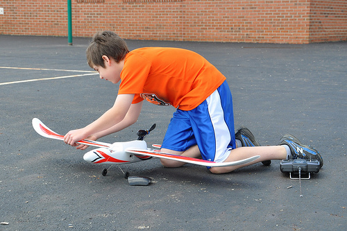 Benton Prepping His RC plane