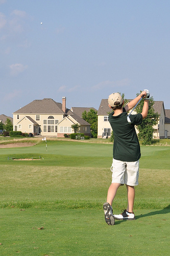 Teeing off at a Par 3