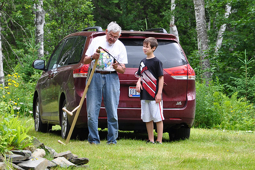 Sharpening a scythe