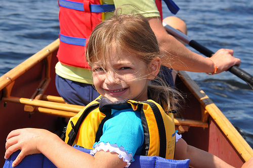 Cruising in a canoe