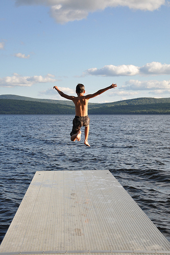 Off the dock!