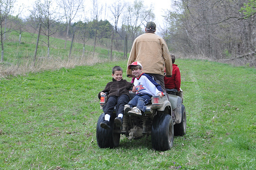 Carson and Andrew on the 4-wheeler