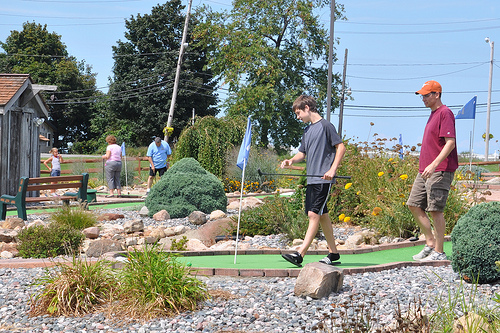 Benton and Tim on the Putt-Putt Course
